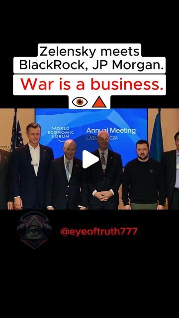 EyeOfTruth777 on Instagram: "War thrives as a sinister business. 

Financial giants like BlackRock and JPMorgan are set to profit from Ukraine's destruction by backing a $15 billion Ukraine Development Fund. This fund, pretending to be a humanitarian effort, plans to gather money from governments and markets, creating a group to cash in on the aftermath of two years of Russian invasion. This dark industry, hiding behind the mask of aid, puts profit above human lives and global peace. As long as war is profitable, true peace will stay out of reach. We must expose and dismantle this system to break free from its deadly grip. 🌍

#war #ukraine #spirituality #awakening #Trump #banking #sprituality #lawofpositivism #thirdeyethoughts #spiritualtruth #innerwork #spiritualhealer #thehigherself #so Global Peace, Behind The Mask, Spiritual Truth, Spiritual Healer, The Aftermath, Break Free, Banking, Third Eye, Government