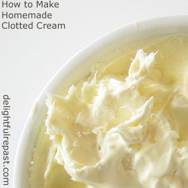 How to Make Clotted Cream - A Tutorial / www.delightfulrepast.com Clotted Cream Recipes, Scones Easy, Cream Scones, Cream Tea, Pastry Cream, Clotted Cream, Scone Recipe, British Food, Celebrity Chefs