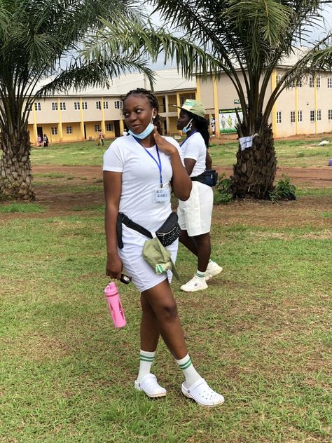 Nysc Camp Outfit, White On White, Camping Outfits, Vision Board, Career, Camping, White, Quick Saves, Black