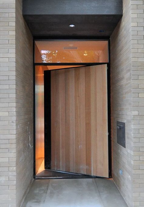 Off Center Pivot Door and 45 Seconds | Life of an Architect Exterior Door Ideas, Pivot Doors Entry, Floor Plan Elevation, House Entrance Doors, 2d Floor Plan, Plan Elevation, Modern Entrance Door, Interior Design Contemporary, Pivot Door