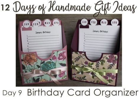 Stampin Up Birthday Card Organizer, Birthday Card Organizer, Birthday Card Holder, Stampin Up Birthday, Greeting Card Organizer, 3d Paper Projects, Christmas Cards 2018, 9 Birthday, Stampin Up Birthday Cards