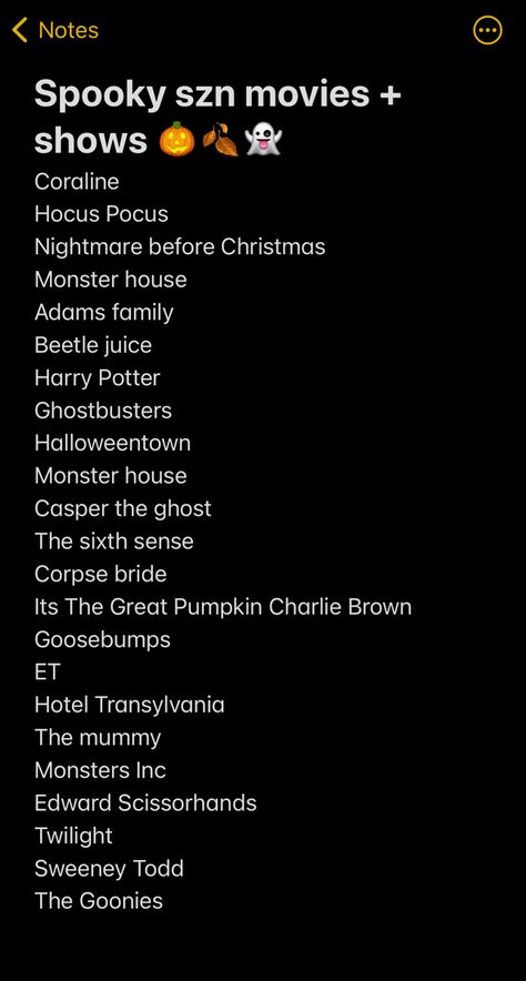 Halloween Ideas For Sleepovers, Spooky Ways To Ask Out Your Crush, Spooky Season Calendar, Fall October Aesthetic, Halloween Movie Night With Friends, Movie Night Ideas Halloween, Halloween Checklist For Couples, Corpse Bride Dinner And Movie, Best Friend Date Ideas Fall