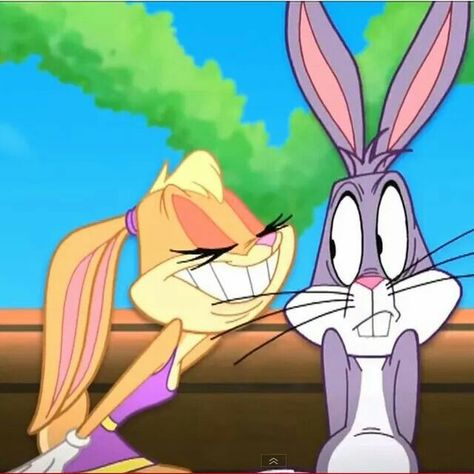 Bugs Bunny and Lola Bunny Bugs Bunny And Lola, Baby Bugs Bunny, Bugs And Lola, Looney Tunes Space Jam, Looney Tunes Wallpaper, Cartoon Couples, New Looney Tunes, Looney Tunes Show, Lola Bunny