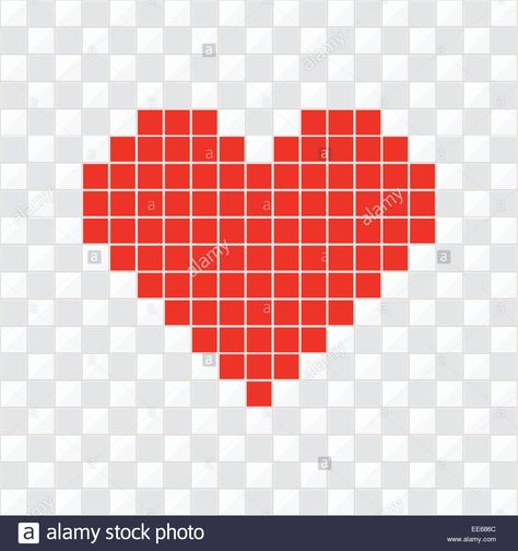 Esegui il download di questo vettoriale stock: Cuore di pixel. Vettore - EE686C dalla libreria Alamy di milioni di fotografie, illustrazioni e vettoriali stock ad alta risoluzione. Canada Flag, Country Flags, Pixel Art, Mario, Mario Characters, Art