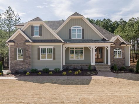 Sage Green Home Exterior, Green Siding With Stone, Sage Green Siding With Stone, Green Siding House With Stone, Taupe Vinyl Siding House, Sage Green Vinyl Siding, Green House Siding, Sage Green House Exterior, Green Siding House