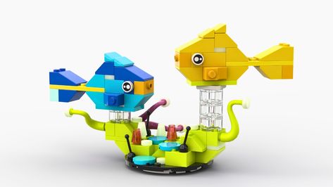 How to build a FISH with Lego classic 11037 ? Following these instructions, you can build a FISH from only the parts of the Lego classic 11037 Lego Figures, Rainbow Fish, Lego Creations, Sea Animals, Lego, Fish, My Saves, Building, Quick Saves