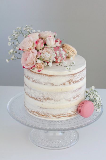 Vanillu naked-cake | Hun.is 21st Cake, Wedding Cake Recipe, 18th Birthday Cake, Naked Cakes, Pretty Birthday Cakes, Cute Birthday Cakes, Drip Cakes, Birthday Cake Decorating