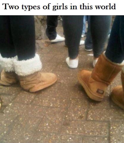 Two Types Of Girls, Fake Uggs, Girl Uggs, Ugg Boots Outfit, Kids Ugg Boots, Ugg Boots Men, Ugg Outlet, Girls 21st, Diy Clothes Life Hacks