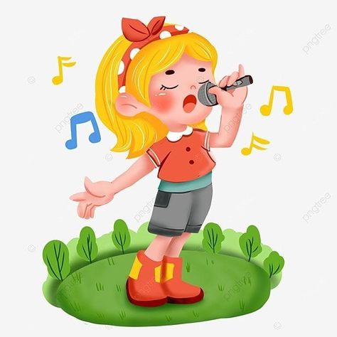 Chibi Singing, Sing Picture, Singing Images, Singing Clipart, Singing Cartoon, Sing Cartoon, Microphone Png, Teacher Classroom Posters, Singing Drawing