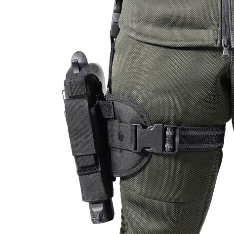 1. Made of 1000D nylon. Wearproof and Waterproof. 2. The elastic tactical holster with maximum leg circumference 17-33 inches /43-83cm 3. WIDE APPLICATIONS : Our thigh gun holster is suitable for medium and large pistols. 4. WIDELY USED : The leg gun holster is very suitable for ​shooting, training, hunting, airsoft, paintball, military, law enforcement. 5. QUICK RELEASE : Allow superior flexibility, quick mounting and dismounting. Red Hood Cosplay, Drop Leg Holster, Leg Holster, Tactical Holster, Thigh Holster, Thigh Bag, Military Belt, Tactical Gear Loadout, Leg Straps