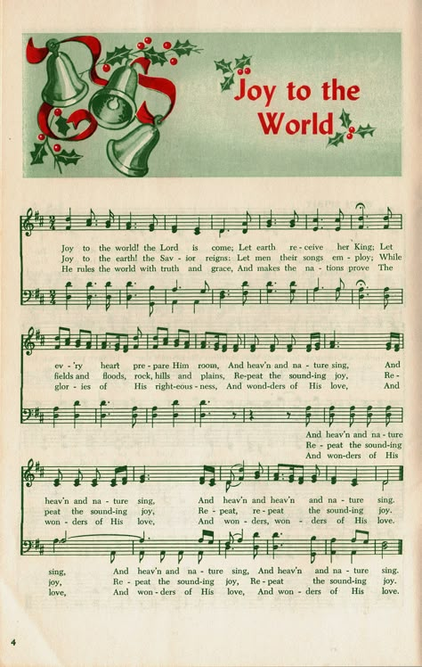 Joy to the World Christmas Carols Lyrics, Christmas Songs Lyrics, Sheet Music Crafts, Hymn Music, Hymn Sheet Music, Hymns Lyrics, Christian Song Lyrics, Great Song Lyrics, Christmas Sheet Music