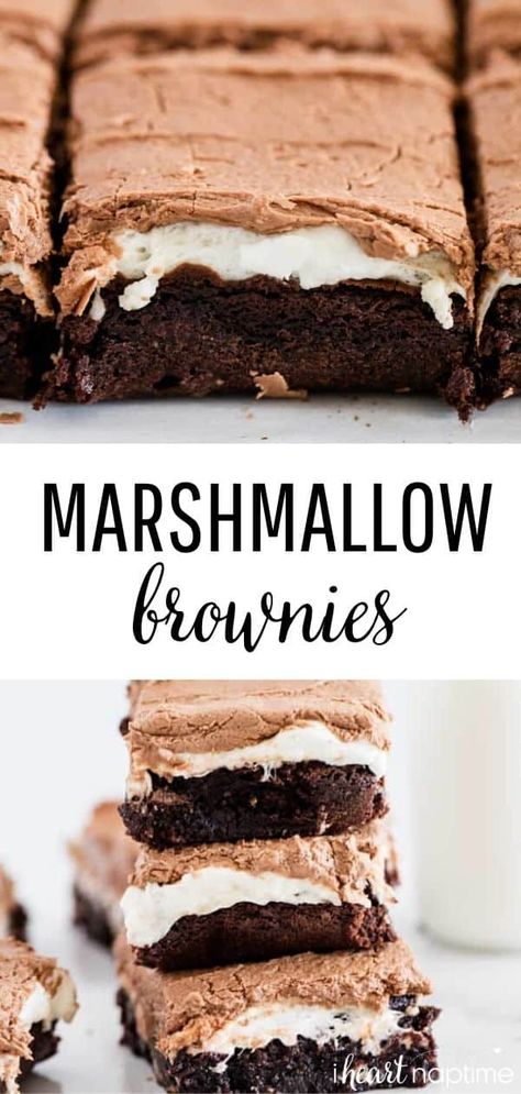 Marshmallow Brownies, Brownie Desserts Recipes, Smores Dessert, Low Carb Brownies, I Heart Naptime, Brownie Desserts, Recipes Fall, Dessert Dips, Dessert Bar