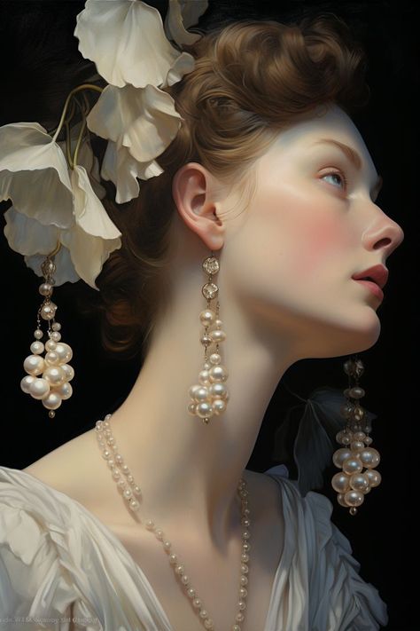 ♔ Dorota Piotrowiak - Artiste Polonaise (Polish) "Girl with a Pearl" Polish Girl, Victorian Portraits, Fine Art Portrait Photography, Portraiture Painting, Rennaissance Art, Soyut Sanat Tabloları, Female Art Painting, Fine Art Portraits, Beautiful Dark Art