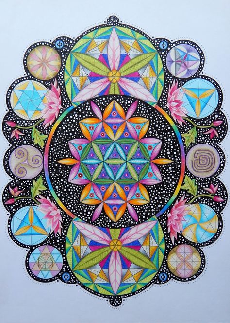 Sacred Geometry Painting, How To Draw Sacred Geometry, Sacred Geometry Wallpaper, Sacred Geometry Art Mandalas, Crop Circles Sacred Geometry, Geometry Mandala, Sacred Geometry Patterns, Sacred Circle, Sacred Geometric