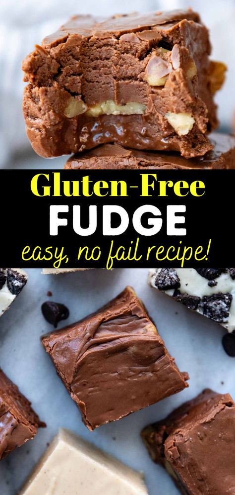 Easy Fudge Recipe, Gluten Free Fudge, Creamy Fudge, Easy Fudge, Homemade Fudge Recipes, Oreo Fudge, Chocolate Peanut Butter Fudge, Fudge Recipes Easy, Butter Fudge