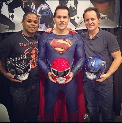 Steve Cardenas on Instagram: “#TBT to one Halloween where I showed up to a Con in cosplay as my all time favorite superhero the Man Of Steel! With @walterejones and…” David Yost, Saban's Power Rangers, Go Go Power Rangers, Fantasy Fiction, First Halloween, Man Of Steel, Power Rangers, Captain America, All Time