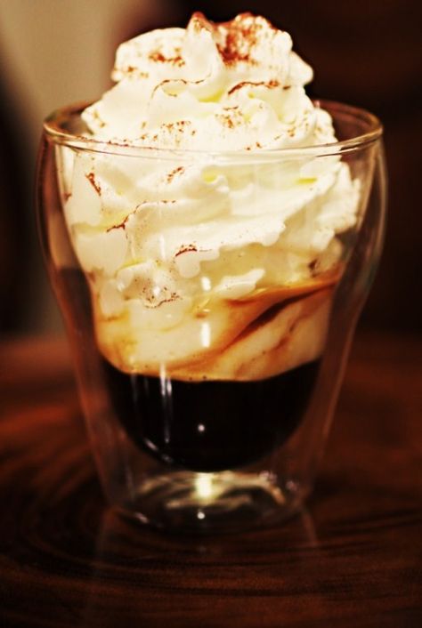 Espresso con panna, which means "espresso with cream" in Italian, is a single or double shot of espresso topped with whipped cream. Espresso Con Panna, Shot Of Espresso, Double Shot, Espresso Coffee, Coffee Time, Coffee Drinks, Meal Plan, Whipped Cream, Meal Planning