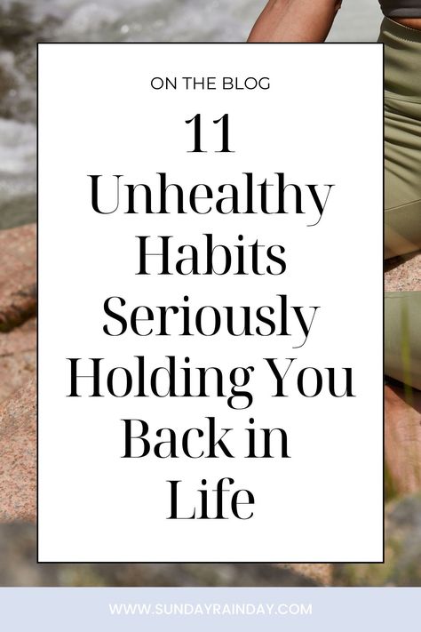 Some habits are hard to break. But breaking these unhealthy habits is key to achieving life goals. Find out how with these tips. Daily Routine Habits, Unhealthy Habits, Healthy Living Motivation, Turn Your Life Around, Life Satisfaction, Personal Growth Plan, Psychological Well Being, Habits Of Successful People, Life Routines