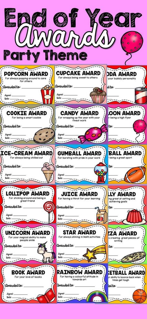 Candy Awards, End Of Year Awards, Classroom Awards, Fun Awards, End Of Year Party, The Last Day Of School, Mom Things, Award Ideas, Awards Party