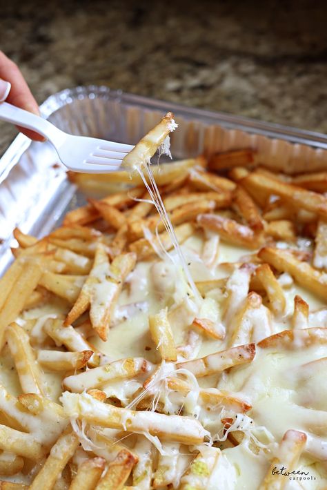 Cheesy Fries for Motzei Shabbos from the Really Fun-to-Read Dira Cookbook - Between Carpools Cheese Fries Recipe, Uni Meals, Cheesy Chips, Cheesy Fries, It Cover, Frozen French Fries, Fries Recipe, Cheese Fries, Cheese Pasta