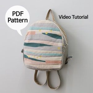 Backpack PDF Sewing Pattern2 Sizes Small Rucksack Pattern - Etsy Fabric Backpack Pattern, Simple Backpack Pattern, Diy Small Backpack, How To Make A Backpack, Backpack Diy Pattern, Quilted Backpack Pattern, Mini Backpack Sewing Pattern, Toddler Backpack Pattern, Mini Backpack Diy