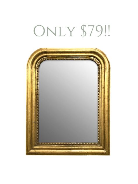 Gold Louis Philippe Mirror, Louis Philippe Mirror, Louis Phillipe Mirror, French Mirror Bathroom, Louis Mirror, Wall Mirror Bathroom, Vintage Gold Mirror, Mantle Ideas, Grand Millennial