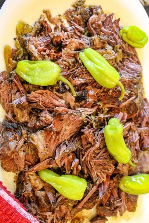 Low Sodium Mississippi Pot Roast with Gravy by SmartyPantsKitchen Pot Roast With Gravy, Homemade Beef Gravy, Chuck Roast Crock Pot Recipes, Roast Slow Cooker, Roast With Gravy, High Blood Pressure Diet Meals, Low Sodium Recipes Heart, Crockpot Roast Recipes, Heart Healthy Recipes Low Sodium