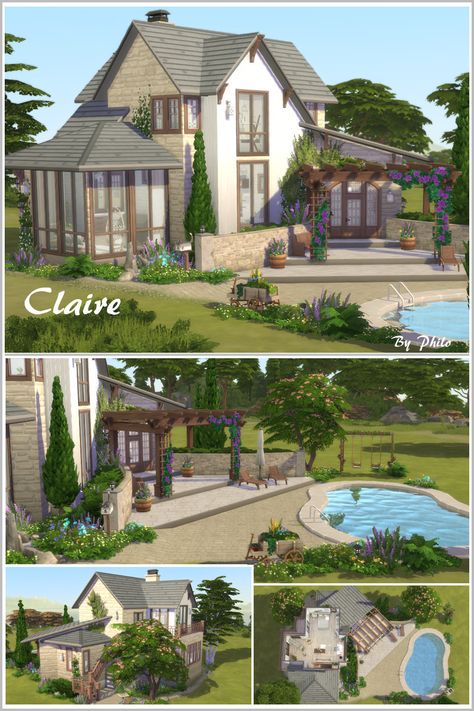 Built on a 30X20 lots, this charming house is suitable for Sims with a dog and a toddler. 

#ShowUsYourBuilds #thesims4 #Sims4 #sims4game #ts4house #ts4build #ts4builds #ts4nocc #ts4mm #simsbuilds #ts4 #sims4housebuild #sims4house #sims4home #sims5 #thesimsresourcedotcom #sims4build #simshousedesign #thesims4housebuild I hope you like it. Sims 4 Eco House, Sims3 House, Sims 4 Cottage, Sims 4 Houses Layout, Lotes The Sims 4, German Houses, Country Modern Home, Sims 4 House Plans, Sims 4 House Building