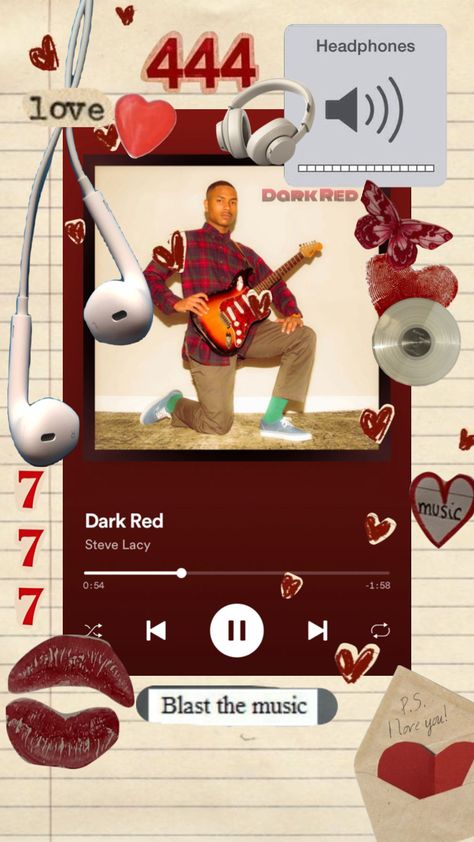 Dark Red Steve Lacy Wallpaper, Dark Red Steve Lacy Aesthetic, Dark Red Music, Dark Red Song, Dark Red Steve Lacy, Red Song, Red Collage, Red Wall Decor, Song Covers