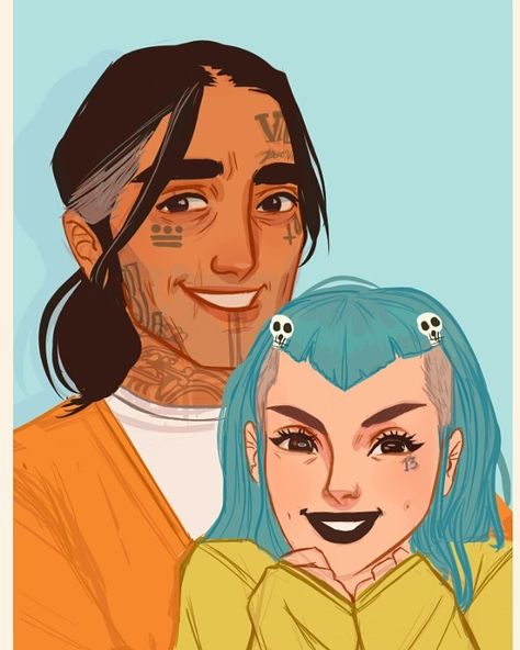 6,167 Likes, 48 Comments - @ursuladecay on Instagram: “Ruca and her dad Arturo #illustrations #sketch #facetattoos #vbangs #drawing #characterdesign…” Alternative Drawings, Ursula Decay, Decay Art, Chica Punk, Arte Sketchbook, Dope Art, Illustration Sketches, Digital Art Girl, Drawing People