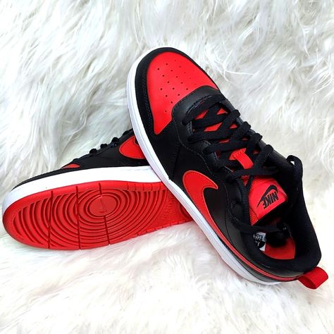 Nike Court Borough Low 2 (Gs) - 7y Black, Red, And White Youth Boys Size 7, Fits Like Size 9 In Women Nike Shoes Boys, Nike Court Borough Low 2, Nike Court Borough Low, Nike Court Borough, Nike Shoes Women, New Shoes, Womens Shoes Sneakers, Black Red, Nike Shoes