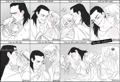 Kiss meme Logyn addition by Nanihoo on DeviantArt Loki and Sigyn Loki Mythology, Kiss Meme, Loki And Sigyn, Thor X Loki, Loki Art, Loki Fanart, Loki Marvel, Loki Thor, Loki Laufeyson