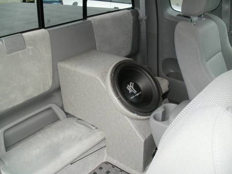 Another Access Cab Sub Box :D | Tacoma World Subwoofer Box Design Truck, Truck Subwoofer Box, Guy Decor, Truck Audio System, Custom Subwoofer Box, Tacoma Access Cab, Toyota Tacoma Access Cab, Truck Audio, Custom Car Audio