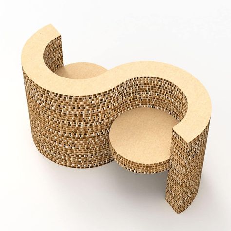 Cardboard Chair, Cardboard Rolls, Cardboard Design, Paper Furniture, Cardboard Sculpture, Cardboard Art, Diy Cardboard Furniture, Cardboard Furniture, Fabric Christmas Ornaments