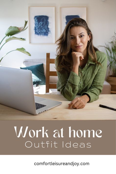 Learn how to be comfortable, yet professional when working from home.  Outfit suggestions for work telecons.  Pants, tops, blouses and work from home fashion ideas. Work From Home Professional Outfits, Classy Work From Home Outfit, Professional Work From Home Outfit, Working From Home Outfits, At Home Outfit Ideas, Moo Moo Dress, Comfy Work From Home Outfits, Work From Home Fashion, Work From Home Outfit Ideas