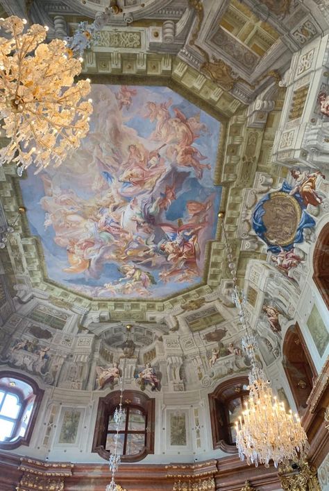 Castle House Plans, Vienna State Opera, Ceiling Painting, Ceiling Murals, Ceiling Art, Jeff Buckley, Architecture Painting, Baroque Architecture, Museum Architecture