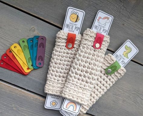 Freeze Pops, Sleeve Holders, Crochet Rings, Craft Stalls, Crochet Kitchen, Crochet Amigurumi Free, Farm Design, Craft Show Ideas, Ice Pops