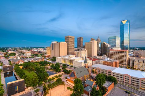 Descend into a world of quirky color, art, and businesses for an unforgettable few hours in Oklahoma City. Affordable Travel Destinations, Oklahoma City Skyline, Usa Skyline, Twilight Photos, Oklahoma City Oklahoma, City Road, American Travel, Road Trip Planning, The Underground