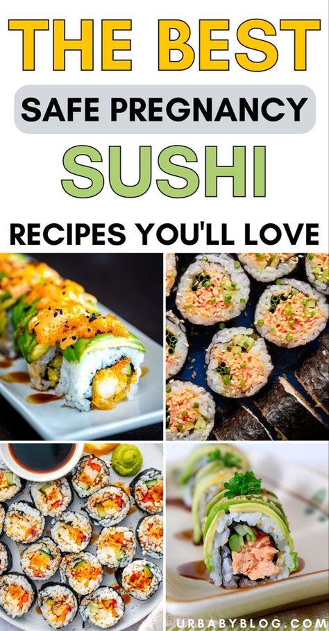 Are you pregnant and craving sushi? Here are some amazing sushi recipes that you can eat while pregnant. The best part? They are healthy for you and your baby! #sushirecipe #safesushi #pregnancysushi #pregnantsushi Pregnancy Food Cravings, Cooked Sushi Recipes, Healthy Sushi, Healthy Pregnancy Food, Pregnancy Snacks, Pregnancy Hacks, Sushi At Home, Homemade Sushi, Pregnancy Nutrition