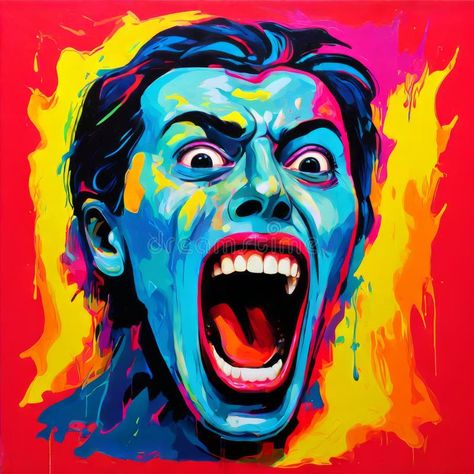 Vibrant scream in pop art style with bold colors royalty free stock photo Pop Art Style, Bold Fashion, Scream, Bold Colors, Art Style, Pop Art, Royalty Free Stock Photos, Royalty Free, Royalty