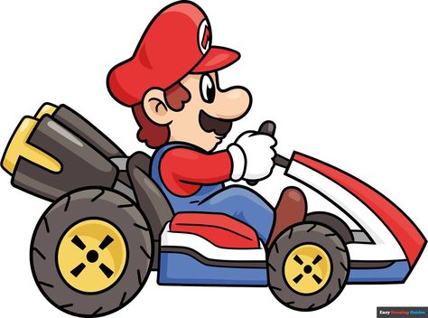 Learn How to Draw a Mario Kart: Easy Step-by-Step Drawing Tutorial for Kids and Beginners. See the full tutorial at https://easydrawingguides.com/how-to-draw-a-mario-kart/ Mario Kart Drawing, Mario Kart Art, Drawing Guides, Easy Drawing Tutorial, Drawing Tutorials For Kids, Popular Cartoons, Drawing Tutorial Easy, Step Drawing, Guided Drawing