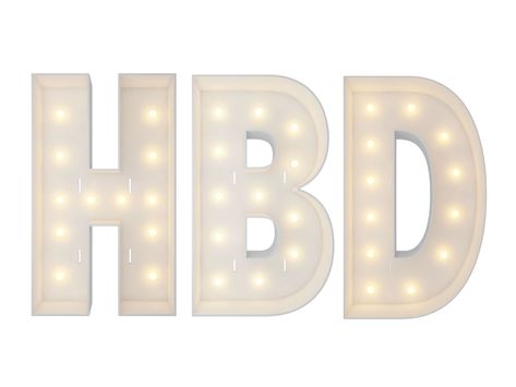 ADD A WARM GLOW TO YOUR CELEBRATIONS: Make every occasion unforgettable with our HBD Warm White Marquee Letters, available in 2ft, 3ft, and 4ft variants. These stunning LED letters bring a cozy, inviting light to birthdays, graduations, and more, creating a magical backdrop for your special moments. SAFE, COOL LIGHTING: Powered by 3 AA batteries, our LED string lights provide a beautiful warm white glow that’s safe and cool to the touch—perfect for any event where guests can get up close to the White Marquee, Led Letters, Letters Diy, Balloon Frame, Light Up Letters, Marquee Lights, Diy Letters, Diy Craft Kit, Marquee Letters