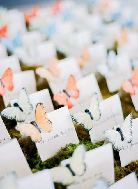 Butterfly Seating Cards, Butterfly Wedding Table, Butterfly Themed Decorations, Butterflies Wedding Theme, Butterfly Decor Wedding, Butterfly Table Numbers Wedding, Butterfly Themed Table Setting, Butterfly Kisses Bridal Shower Theme, Butterfly Seating Chart