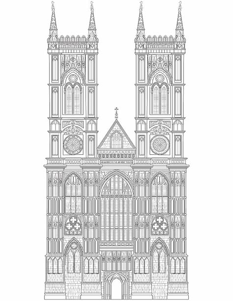 Gothic Architecture Drawing, Perspective Photos, Perspective Drawing Architecture, Abstract Coloring Pages, Landscape Sketch, Architecture Design Sketch, Famous Buildings, Architecture Drawing Art, Background Drawing