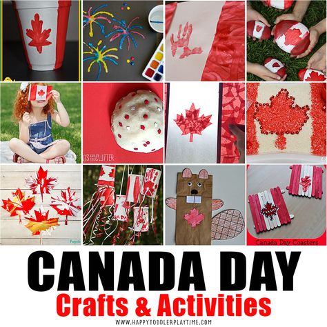 17 Canada Day Crafts & Activities for Kids - HAPPY TODDLER PLAYTIME Canada Day Activities For Toddlers, Canada Day Crafts For Toddlers, Canada Day Activities For Kids, Canada Day Crafts For Kids, Canada Crafts For Kids, Canada Crafts, Activity Ideas For Toddlers, Windsock Craft, Canadian Symbols