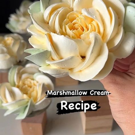 My XXL Tips are definitely not only for marshmallows😃 Look at the cream peonies on the cake! Sooo tender😍 Do you guys want the recipe? Or t… | Instagram Zefir Marshmallow Flowers Recipe, Cake Painting Tutorial, Sweet Ham, Marshmallow Flower, Hydrangea Cupcakes, Dipped Marshmallows, Cream Peonies, Marshmallow Flowers, Dessert Design