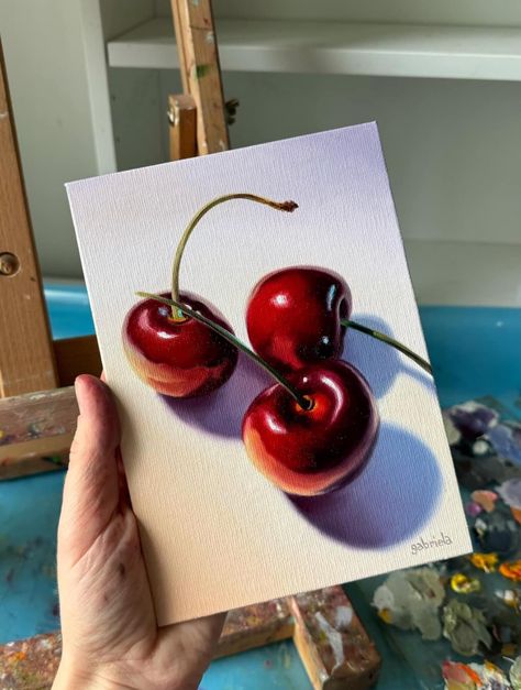 Pochade Box, Food Artwork, Canvas Painting Tutorials, Fruit Painting, Acrylic Painting Techniques, Realistic Paintings, Nature Art Painting, Ap Art, Art Programs