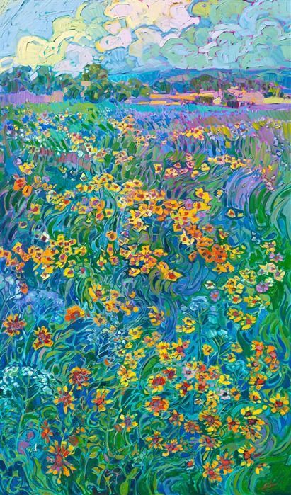 Erin Hanson, Contemporary Impressionism, Canvas Painting Ideas, Impressionism Art, Arte Sketchbook, Large Painting, Hill Country, Oil Painting Landscape, Pretty Art