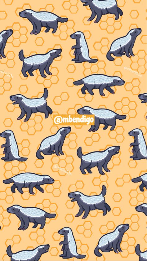 Do not share/repost without my permission - please and thank you 🌞✨ Honey Badger Wallpaper, Badger Wallpaper, Badger Pattern, Hufflepuff Badger, Honey Badger, Fantasy Beasts, Please And Thank You, Tapestry Throw, Animal Kingdom