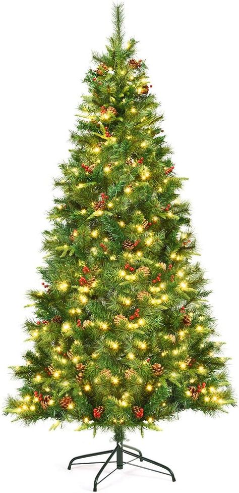 Dense Branches & Leaves: Made of premium materials, our quality Christmas tree looks like a real tree. Apart from pine needles, all artificial leaves are made of durable PE and 100% new PVC which are non-toxic, non-fading and non-flammable. Pre-strung LED Lights: The Christmas tree has 150/250/350 warm white LED lights that offer you two totally different appearance. During the daytime, it can be a decorative piece. At night, its lights are lit up to Illuminate the surroundings. Santa Chocolate, Wishlist Christmas, Christmas Party Decor, Prelit Tree, Mr Christmas, Christmas Offers, Led Christmas Tree, Rc Drift, Real Christmas Tree